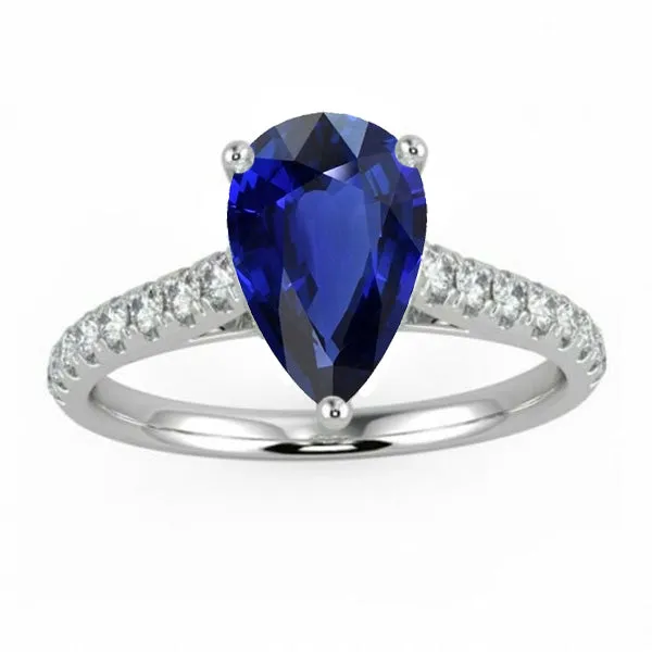 HarryChadEntcom Rings Gold Gemstone Ring Blue Sapphire With Natural Earth Mined Diamond Accents 4 Carats HarryChadEntcom Rings Gold Gemstone Ring Blue Sapphire With Natural Earth Mined Diamond Accents 4 Carats
