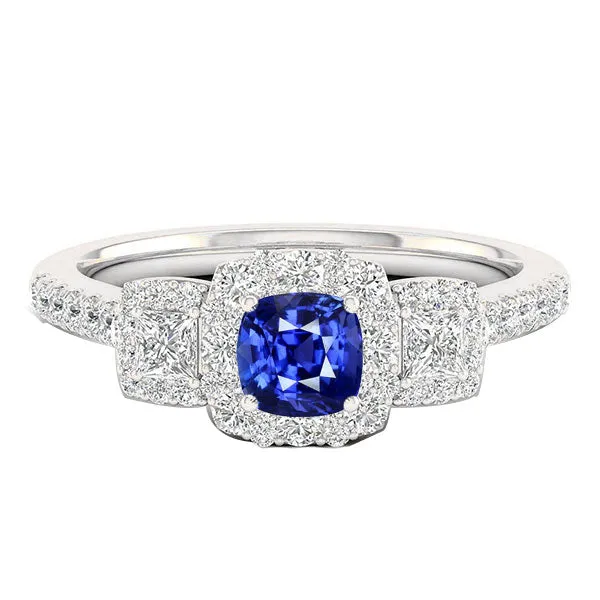 HarryChadEntcom Rings Halo Cushion Sapphire Ring Princess Round Natural Earth Mined Diamonds 250 Carats HarryChadEntcom Rings Halo Cushion Sapphire Ring Princess Round Natural Earth Mined Diamonds 250 Carats