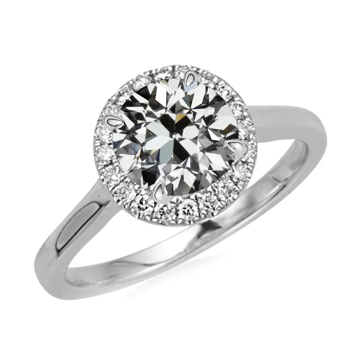 HarryChadEntcom Rings Halo Wedding Ring Round Old Cut Natural Earth Mined Diamond Womens Gold Jewelry 4 Carats HarryChadEntcom Rings Halo Wedding Ring Round Old Cut Natural Earth Mined Diamond Womens Gold Jewelry 4 Carats