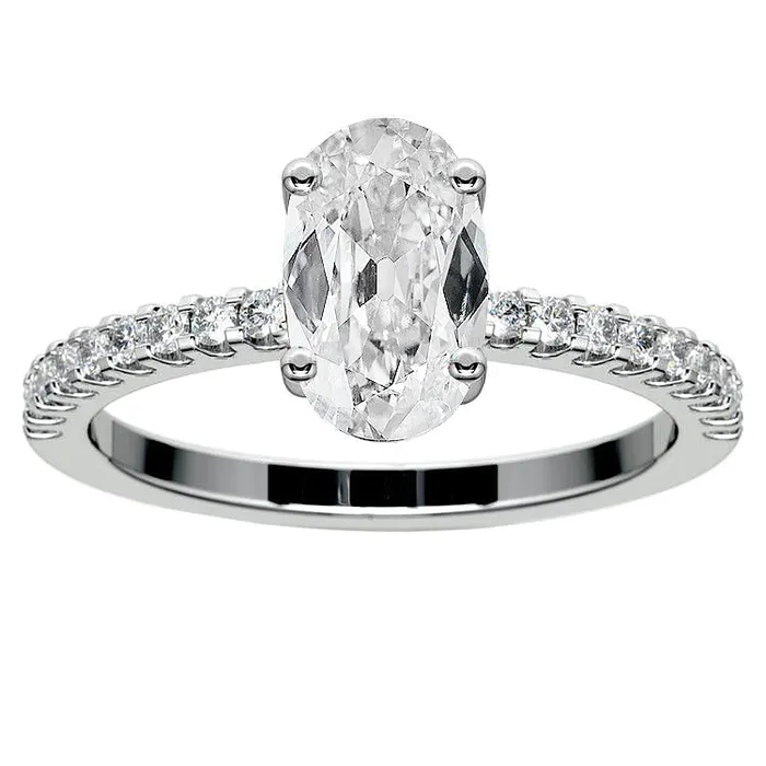 HarryChadEntcom Rings Oval Natural Earth Mined Diamond Old Miner Wedding Ring With Round Accents 725 Carats HarryChadEntcom Rings Oval Natural Earth Mined Diamond Old Miner Wedding Ring With Round Accents 725 Carats