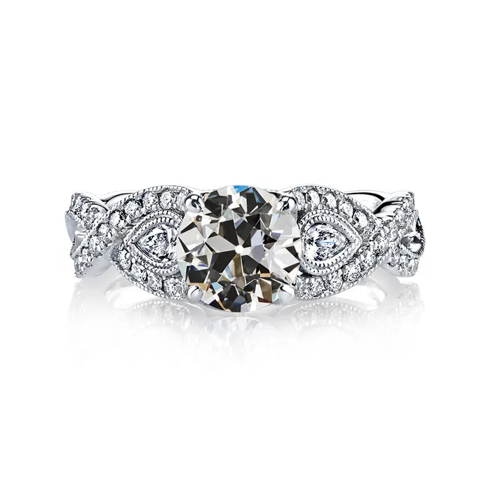 HarryChadEntcom Rings Pear Old Cut Natural Earth Mined Diamond Wedding Ring Milgrain Infinity Style 4 Carats HarryChadEntcom Rings Pear Old Cut Natural Earth Mined Diamond Wedding Ring Milgrain Infinity Style 4 Carats
