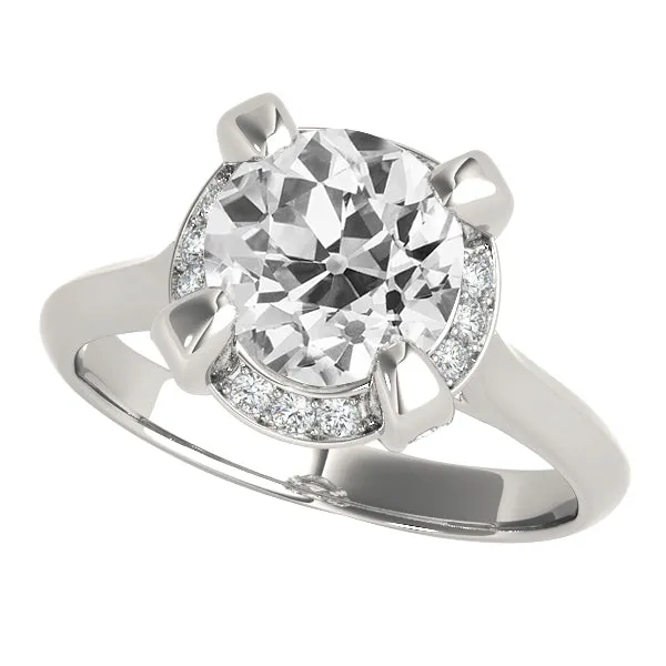 HarryChadEntcom Rings White Gold Halo Engagement Ring Round Old Miner Natural Earth Mined Diamonds 5 Carats HarryChadEntcom Rings White Gold Halo Engagement Ring Round Old Miner Natural Earth Mined Diamonds 5 Carats