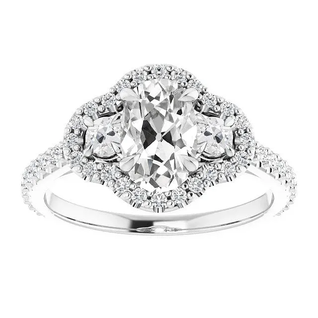 HarryChadEntcom Rings White Gold Halo Round Oval Old Mine Cut Natural Earth Mined Diamond Ring 775 Carats HarryChadEntcom Rings White Gold Halo Round Oval Old Mine Cut Natural Earth Mined Diamond Ring 775 Carats