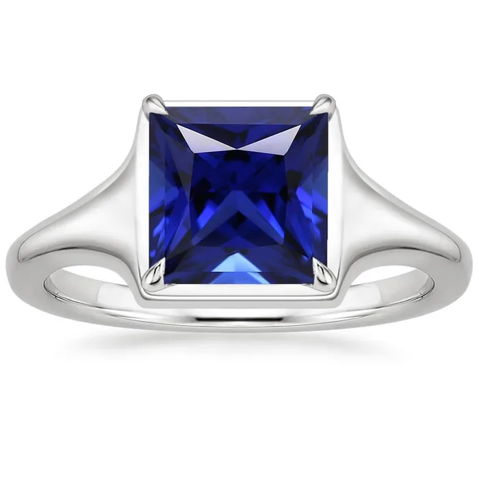 HarryChadEntcom Rings Women Gemstone Solitaire Ring Princess Sri Lankan Sapphire 5 Carats HarryChadEntcom Rings Women Gemstone Solitaire Ring Princess Sri Lankan Sapphire 5 Carats