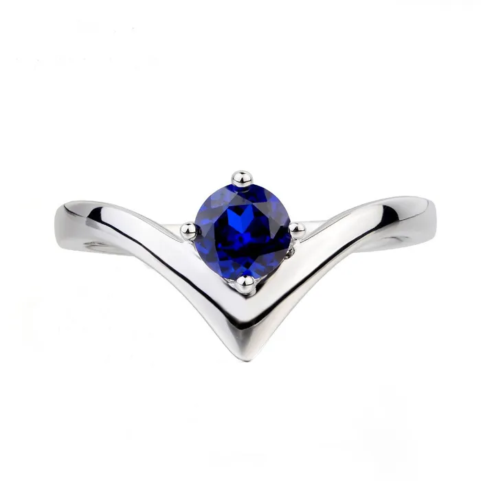 HarryChadEntcom Rings Womens Solitaire Ring Enhancer Round Cut Blue Sapphire 1 Carat HarryChadEntcom Rings Womens Solitaire Ring Enhancer Round Cut Blue Sapphire 1 Carat