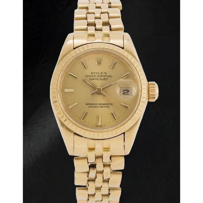 HarryChadEntcom Watches Rolex Datejust 26 mm Champagne Stick Dial Yellow Gold Ladies Watch HarryChadEntcom Watches Rolex Datejust 26 mm Champagne Stick Dial Yellow Gold Ladies Watch