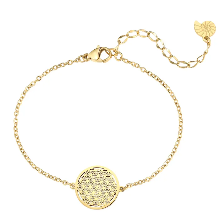 Hey Happiness Bracelets Flower of Life Bracelet Gold