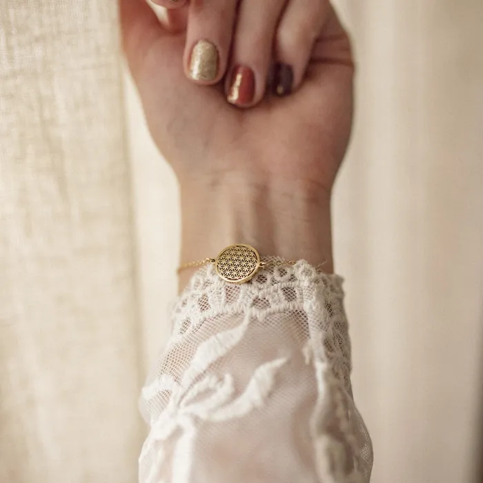 Hey Happiness Bracelets Flower of Life Bracelet Gold