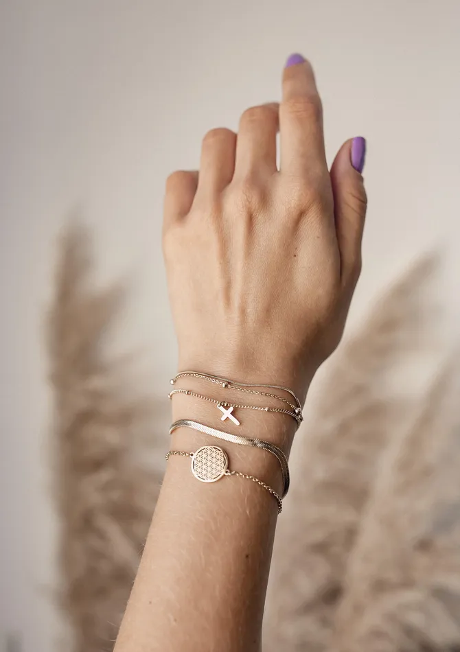 Hey Happiness Bracelets Flower of Life Bracelet Gold