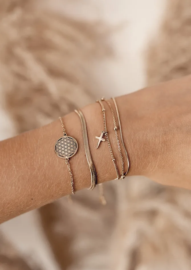 Hey Happiness Bracelets Flower of Life Bracelet Gold