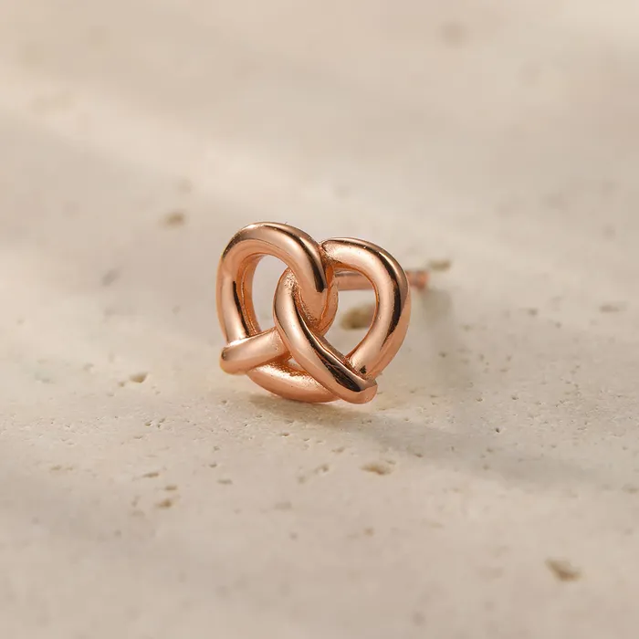 Hey Happiness Earrings Pretzel Stud Earring Sterling Silver Hey Happiness Earrings Pretzel Stud Earring Sterling Silver