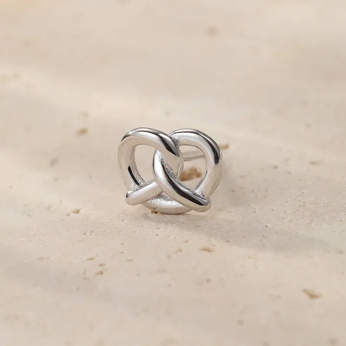 Hey Happiness Earrings Pretzel Stud Earring Sterling Silver Hey Happiness Earrings Pretzel Stud Earring Sterling Silver