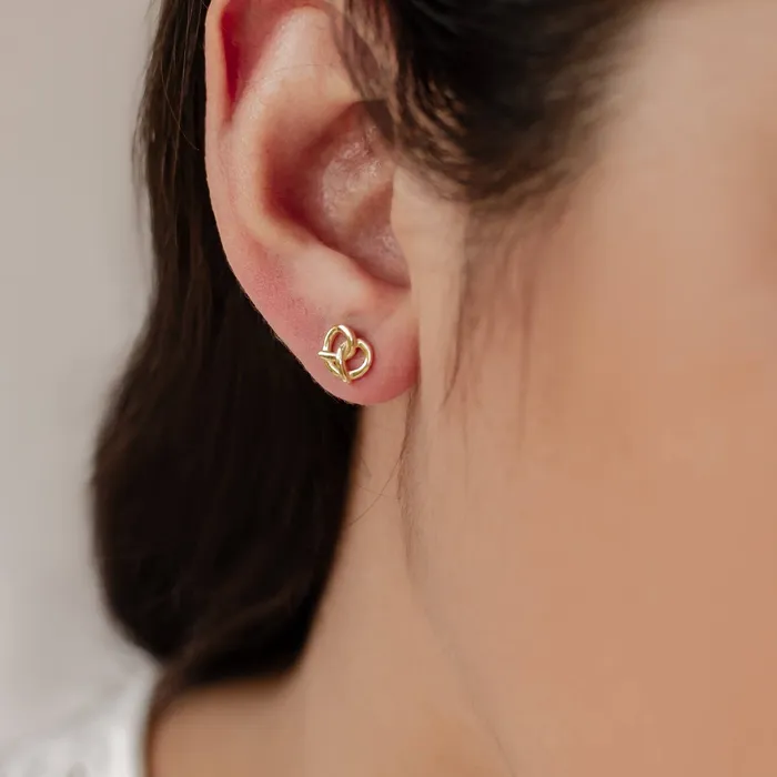 Hey Happiness Earrings Pretzel Stud Earring Sterling Silver Hey Happiness Earrings Pretzel Stud Earring Sterling Silver