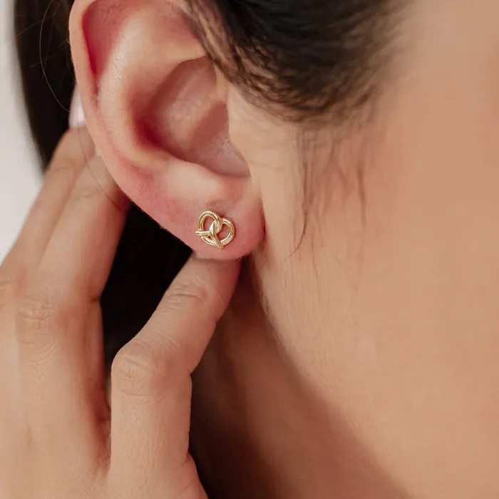 Hey Happiness Earrings Pretzel Stud Earring Sterling Silver Hey Happiness Earrings Pretzel Stud Earring Sterling Silver