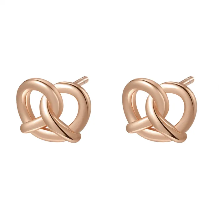 Hey Happiness Earrings Pretzel Stud Earring Sterling Silver Hey Happiness Earrings Pretzel Stud Earring Sterling Silver