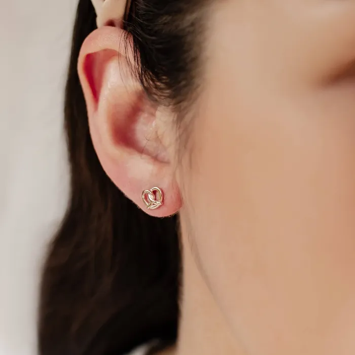 Hey Happiness Earrings Pretzel Stud Earring Sterling Silver Hey Happiness Earrings Pretzel Stud Earring Sterling Silver