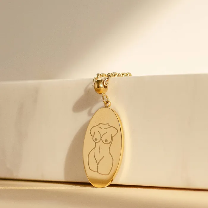 Hey Happiness Love My Body Pendant Necklace Necklaces