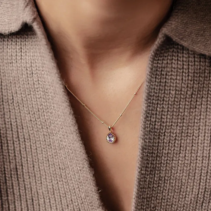 Hey Happiness Necklaces June Alexandrite Birthstone Necklace Sterling Silver Hey Happiness Necklaces June Alexandrite Birthstone Necklace Sterling Silver