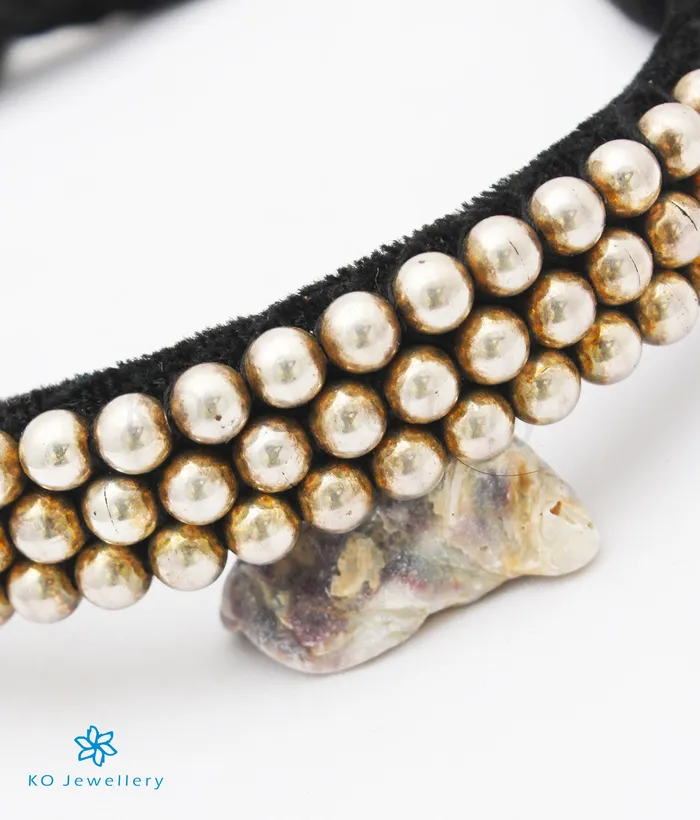Kolhapur Necklaces The Vidhi Silver Maharastrian Thushi Necklace
