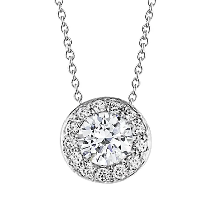Ladies 25 Carats Gorgeous Natural Earth Mined Diamonds Pendant Necklace White Gold 14K GB Necklaces Ladies 25 Carats Gorgeous Natural Earth Mined Diamonds Pendant Necklace White Gold 14K GB Necklaces