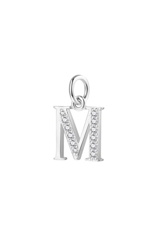 Letter Pendant Sterling Silver Hey Happiness Necklaces