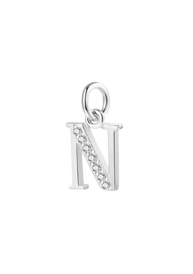 Letter Pendant Sterling Silver Hey Happiness Necklaces
