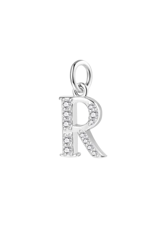 Letter Pendant Sterling Silver Hey Happiness Necklaces