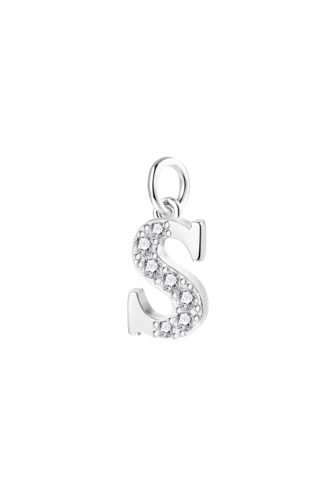 Letter Pendant Sterling Silver Hey Happiness Necklaces