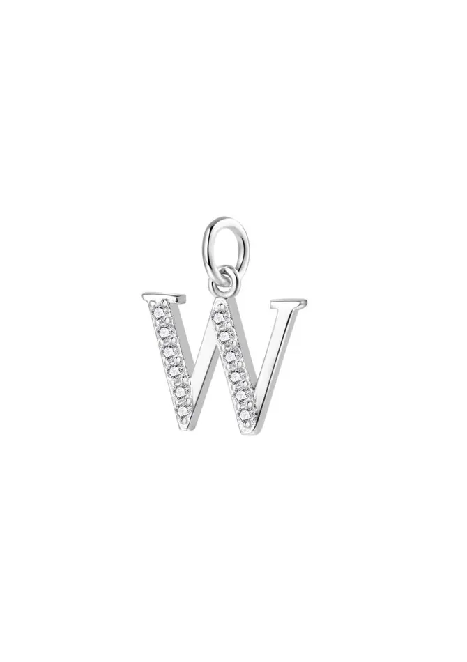 Letter Pendant Sterling Silver Hey Happiness Necklaces