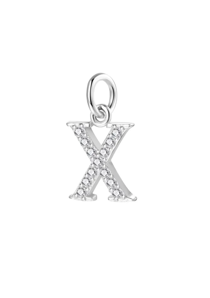 Letter Pendant Sterling Silver Hey Happiness Necklaces