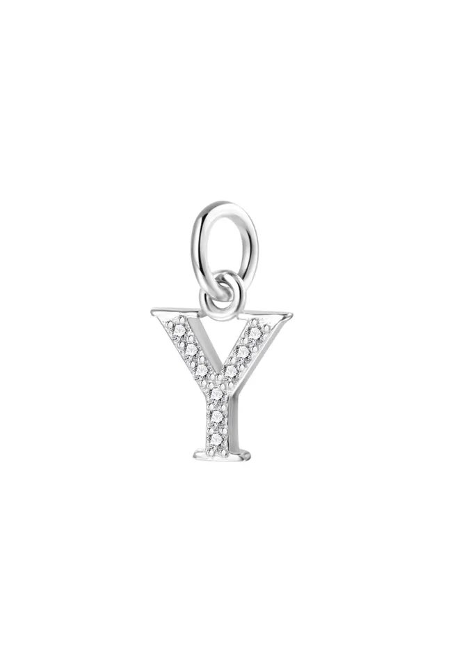 Letter Pendant Sterling Silver Hey Happiness Necklaces