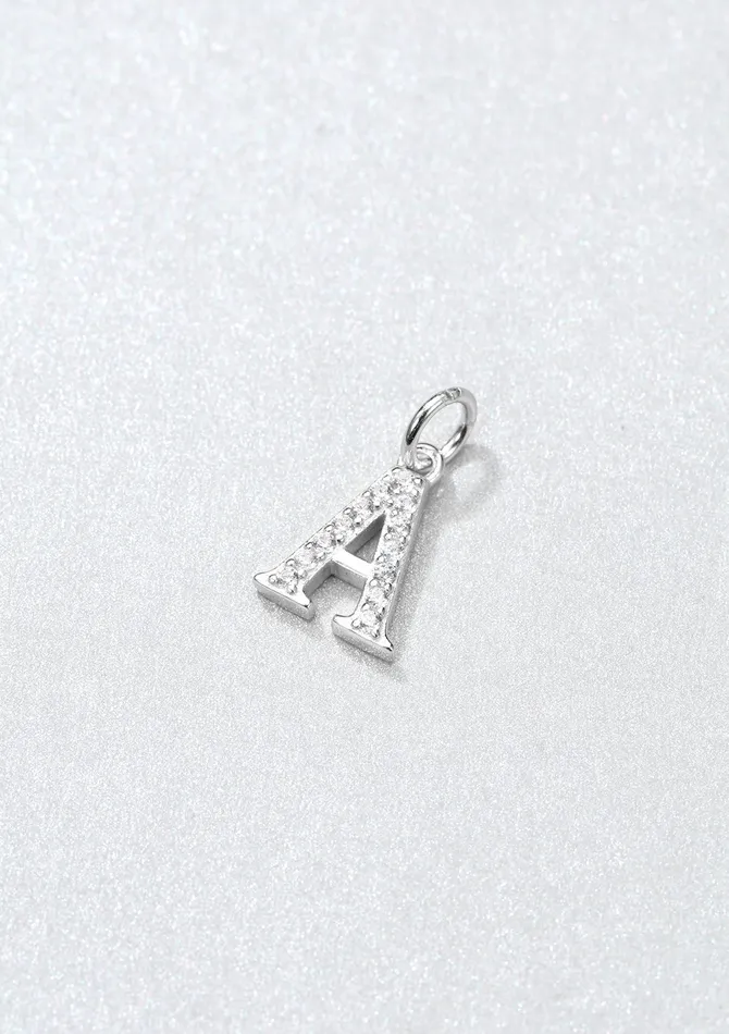 Letter Pendant Sterling Silver Hey Happiness Necklaces
