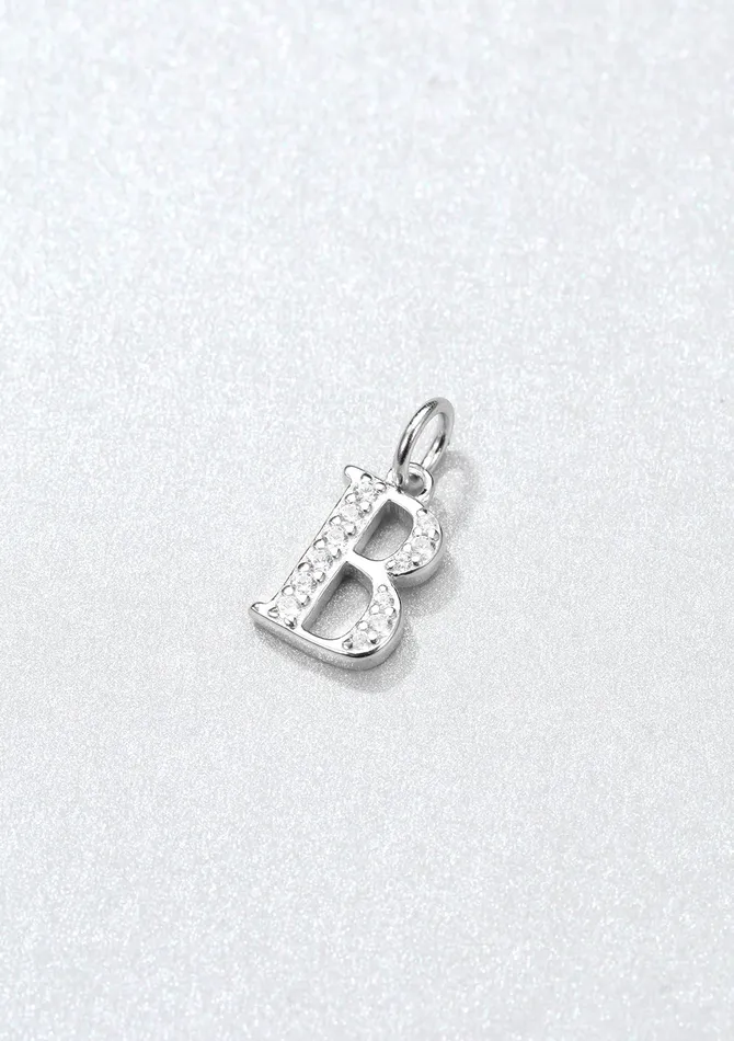 Letter Pendant Sterling Silver Hey Happiness Necklaces