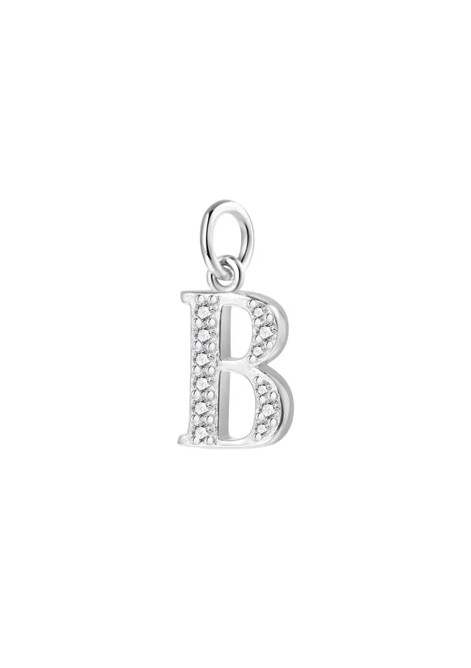 Letter Pendant Sterling Silver Hey Happiness Necklaces