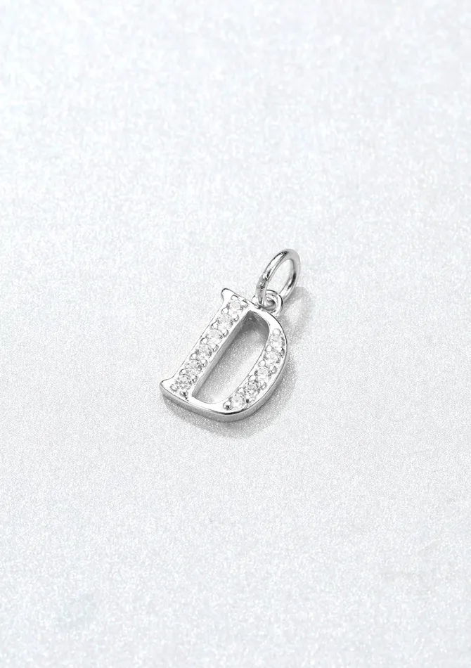 Letter Pendant Sterling Silver Hey Happiness Necklaces