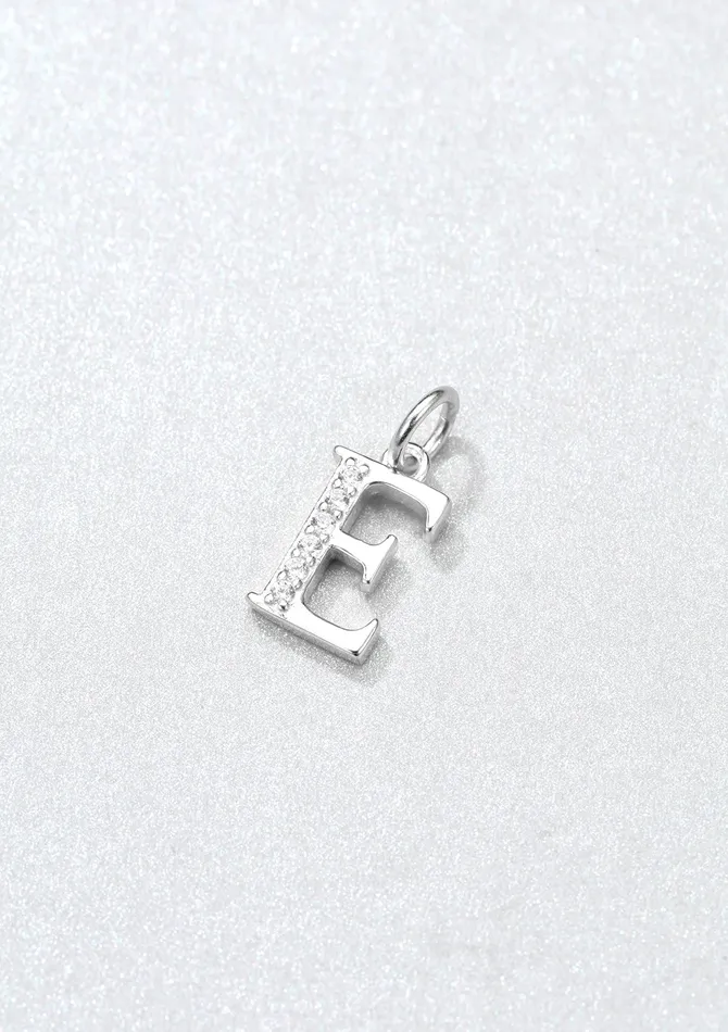 Letter Pendant Sterling Silver Hey Happiness Necklaces