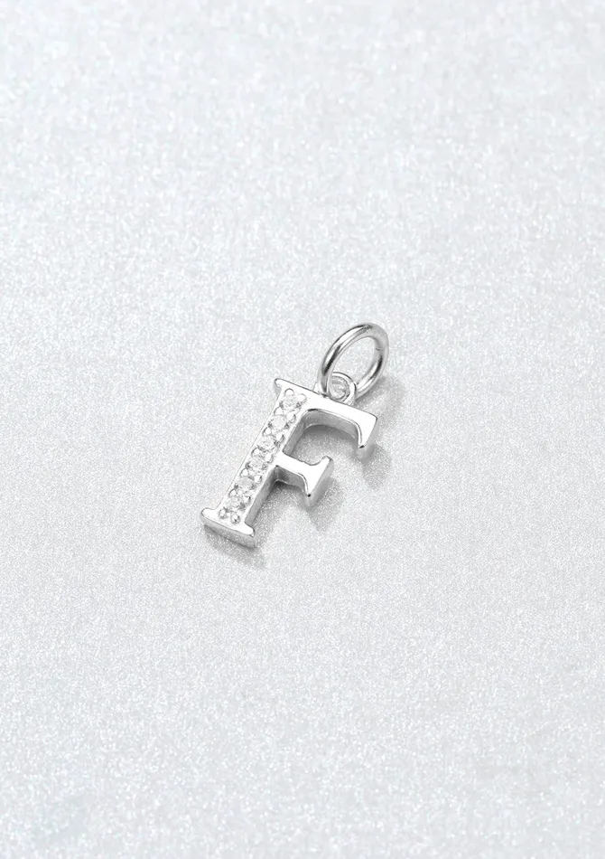 Letter Pendant Sterling Silver Hey Happiness Necklaces