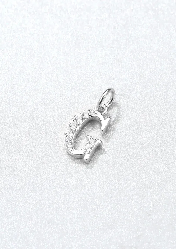 Letter Pendant Sterling Silver Hey Happiness Necklaces