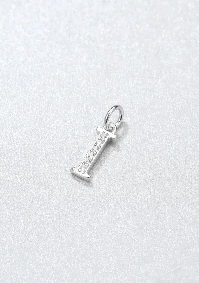 Letter Pendant Sterling Silver Hey Happiness Necklaces