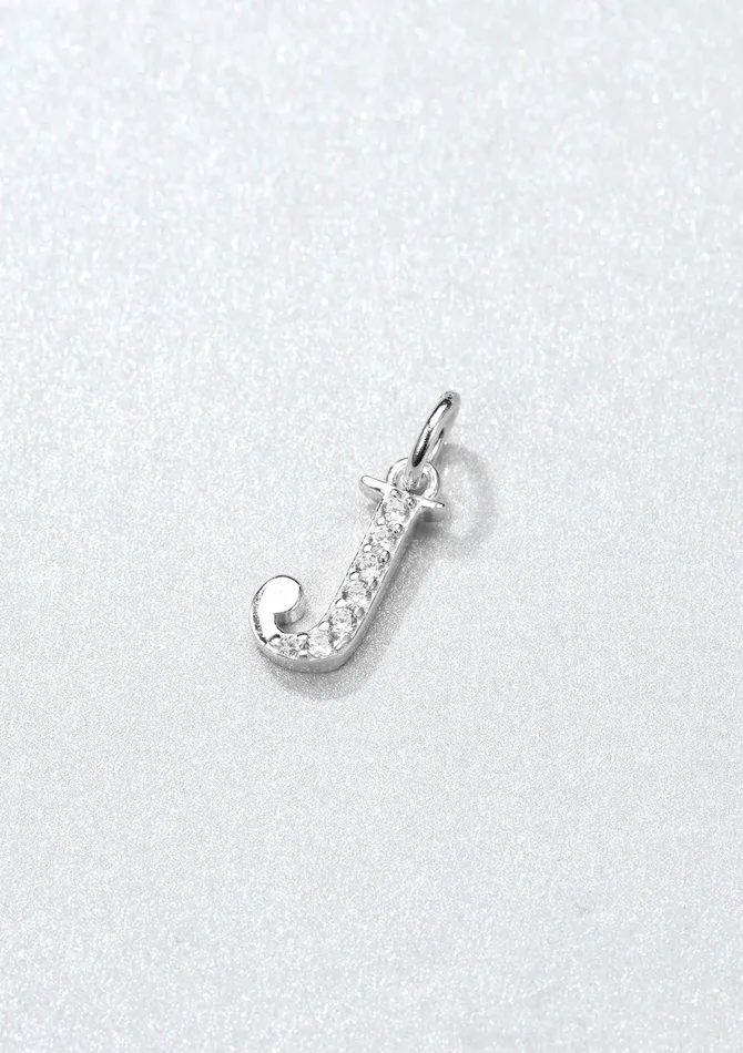 Letter Pendant Sterling Silver Hey Happiness Necklaces