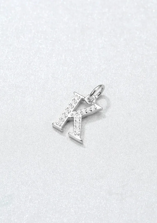 Letter Pendant Sterling Silver Hey Happiness Necklaces