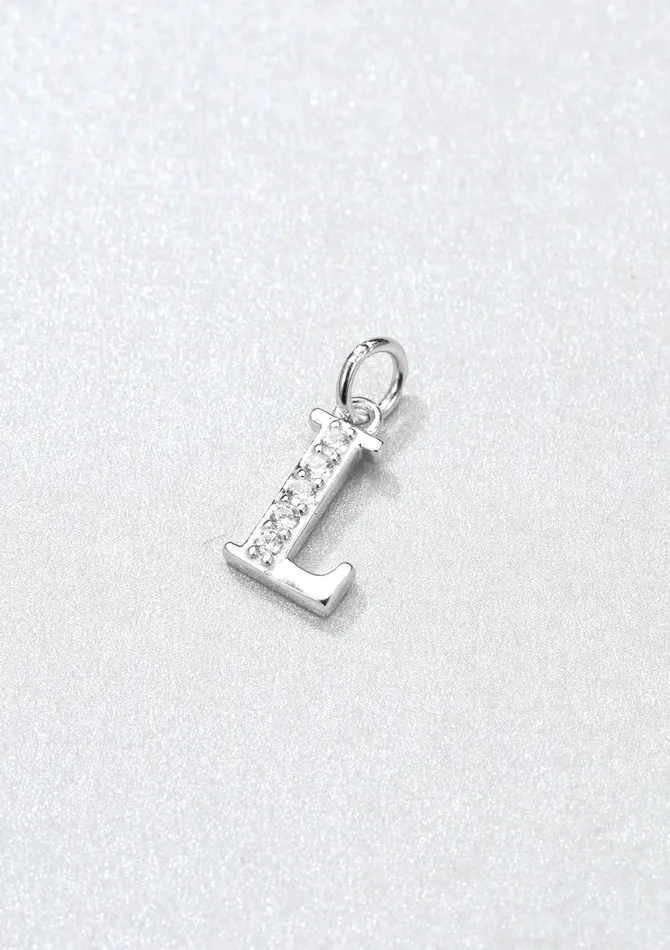 Letter Pendant Sterling Silver Hey Happiness Necklaces
