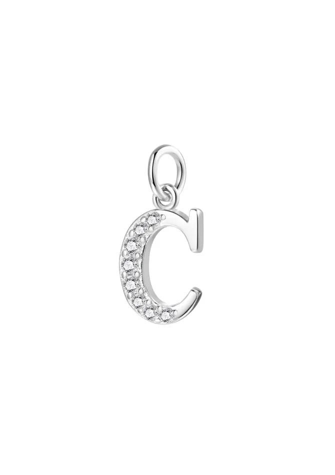 Letter Pendant Sterling Silver Hey Happiness Necklaces