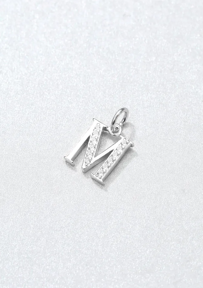 Letter Pendant Sterling Silver Hey Happiness Necklaces