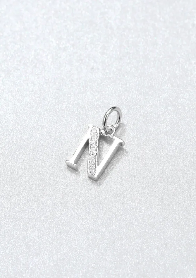 Letter Pendant Sterling Silver Hey Happiness Necklaces