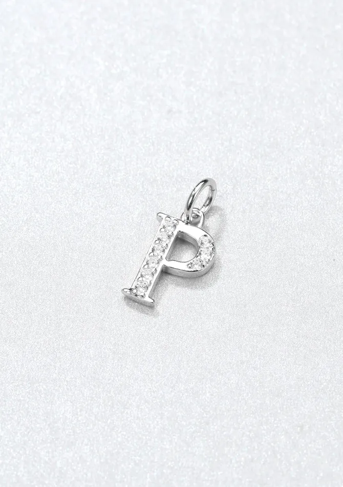Letter Pendant Sterling Silver Hey Happiness Necklaces