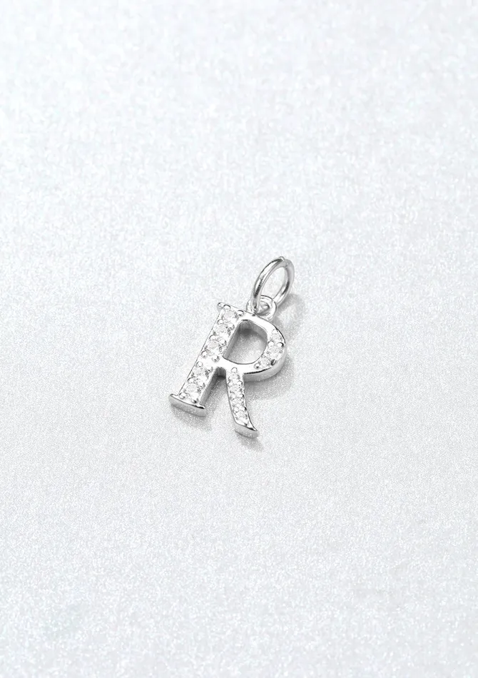 Letter Pendant Sterling Silver Hey Happiness Necklaces