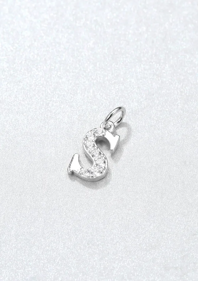 Letter Pendant Sterling Silver Hey Happiness Necklaces