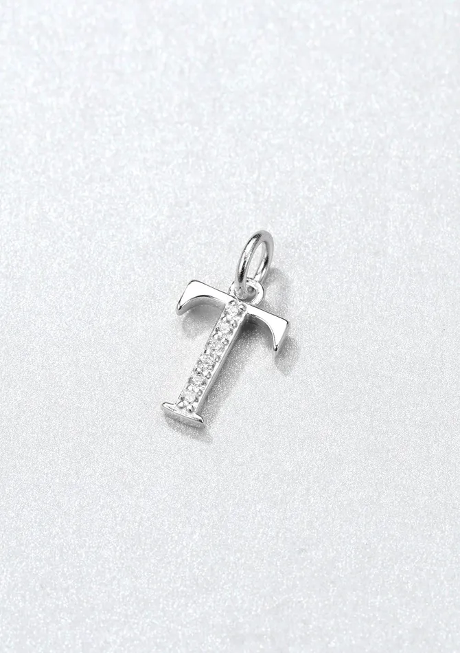 Letter Pendant Sterling Silver Hey Happiness Necklaces