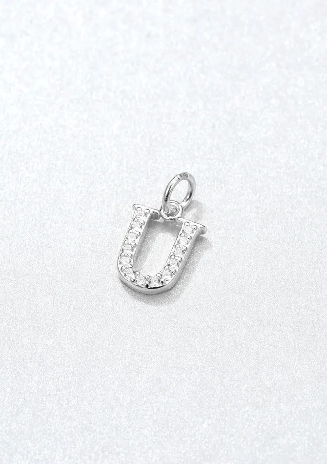 Letter Pendant Sterling Silver Hey Happiness Necklaces
